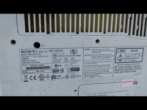 Repair Sony vpl-ex70 projector without power, not power, no light source