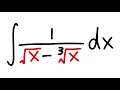 Substitution first, then partial fractions, integral of 1/(sqrt(x)+cube root of x)