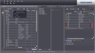 Interface utilisateur Prinect Digital Frontend.