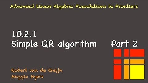 10.2.1 Simple QR algorithm, Part 2