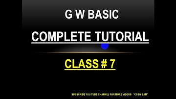 GW Basic Tutorial. Commands. How to operate gw basic commands.cs by sam