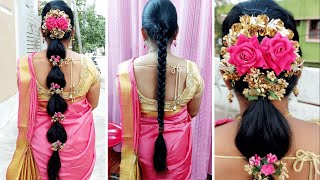 Poolajada in THINHAIR/ South Indian BRIDAL Hairstyle/ Party Hairstyle For THIN HAIR/ POOLAJADA screenshot 3