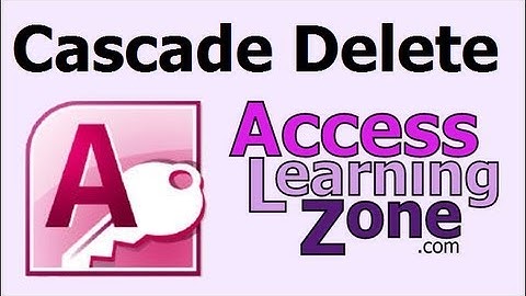 Microsoft Access Tip: Cascade Deletes and When Records are Deleted