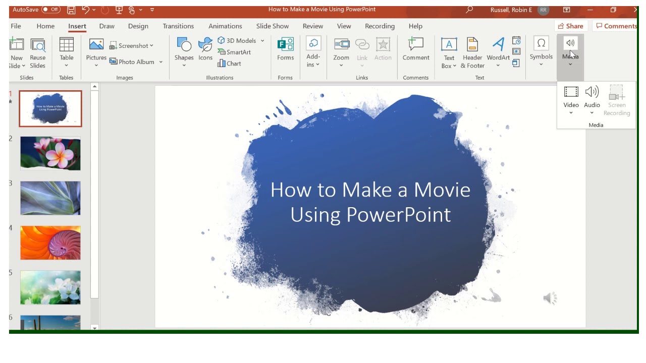 how to make a movie presentation from powerpoint