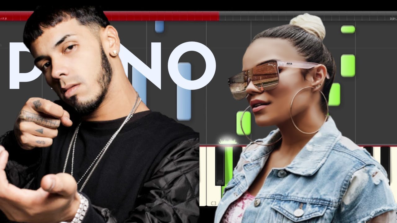 Anuel AA Secreto Karol G Piano Midi tutorial Sheet app Cover Karaoke