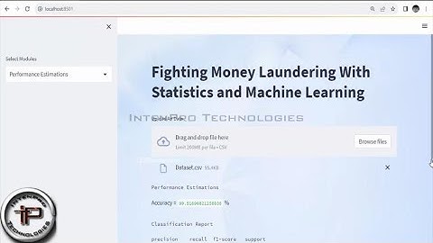 Web APP - Fighting Money Laundering With Statistics and MLThrough RF - IntenPro Technologies