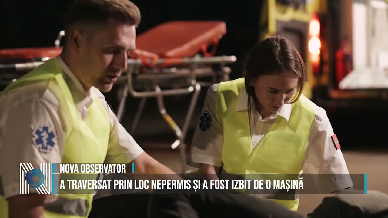 A traversat prin loc nepermis și a fost izbit de o mașină A traversat prin loc nepermis și a fost izbit de o mașină