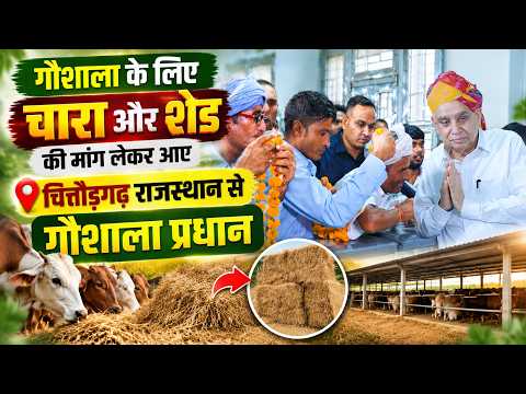 गौशाला के लिए चारा और शेड की मांग लेकर आए चित्तौड़गढ़ राजस्थान से गौशाला प्रधान