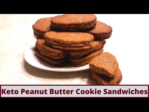 No Flour Keto Peanut Butter Cookie Sandwiches With Nut Free Option (Gluten Free)