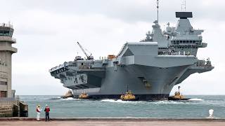 Docking Uks Largest Aircraft Carrier Ever Inside A Us Naval Base
