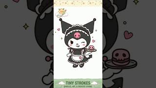 How to Draw Kuromi in a Cute Maid Outfit! 🖤 | Easy Sanrio Doodle  #cute #drawing #art #sanrio