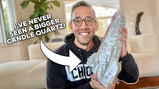 Ive NEVER seen a BIGGER Candle Quartz! | Crystal Unboxing