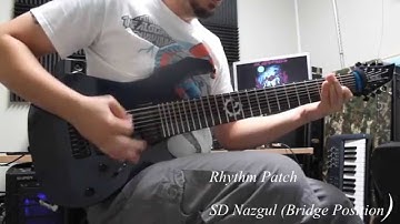 Jay Marrero - Guerilla M-SR8 8-string guitar with Seymour Duncan Nazgul & Sentient pickups Test