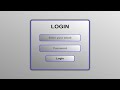 Responsive animated login form using only HTML & CSS