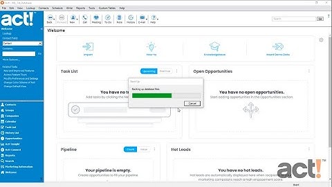 Act! Premium Training Videos - Backing Up a Database