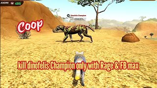 the wolf - I'm just curious, how many times FB + Rage Max to kill dinofelis chmp❓#thewolf