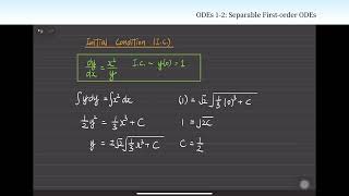 ODEs 1-2: Separable First-order ODEs | 可分離常微分方程