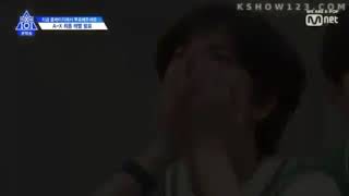 PRODUCE X 101 EP 3: Ham Wonjin gets emotional when he saw Song Hyeongjun again.