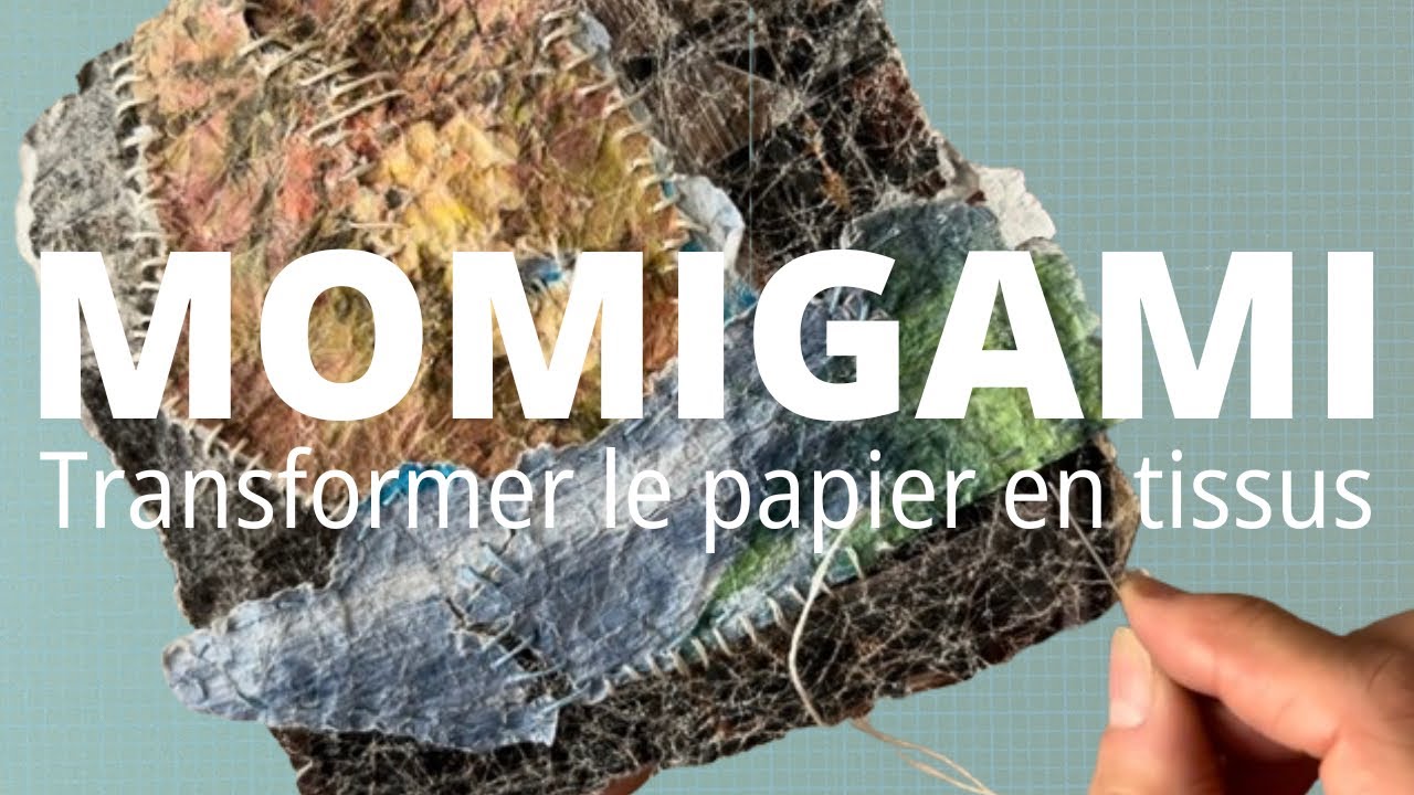 Mon essai au MOMIGAMI 🙌 transformer le papier en tissus pour collage et plus