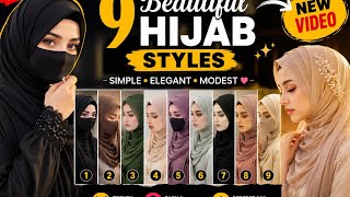 9 Beautiful Hijab Styles 2026 😍 | Elegant &amp; Trendy Hijab Ideas | Modest Fashion