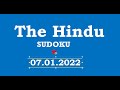 The Hindu  Sudoku Jan 07, 2022 - 1 Star - Step By Step Solution
