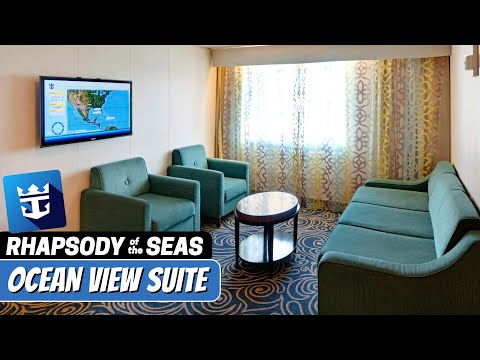 Rhapsody of the Seas Ocean View Suite walkthrough tour