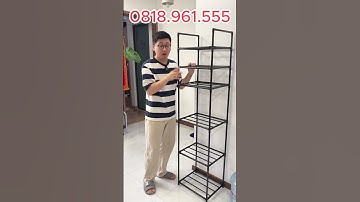 Kệ Để Đồ Đa Năng - Kệ Nhà Bếp, Kệ Phòng Khách 6 Tầng Khung Thép Cacbon Cứng Cáp