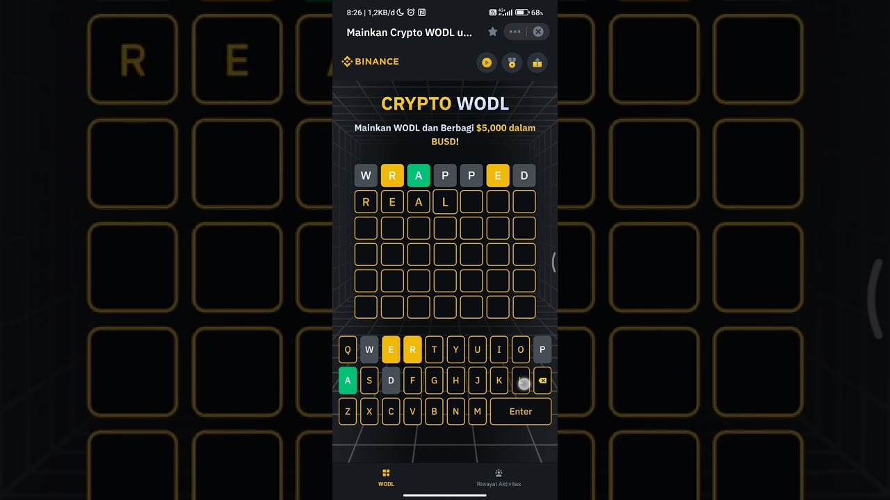 binance wodl 7 letters correct answer busd today 