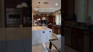 Kitchen Island Countertop Transformation | #shorts #shortvideo #kitchendesign #kitchen