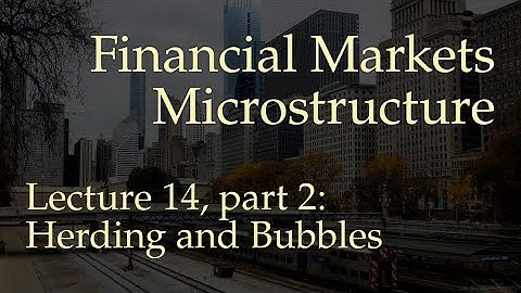 Lecture 14, part 2: Herding and Bubbles (Financial Markets Microstructure)