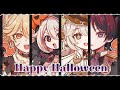 【手描き#原神 】伽藍組でHappy Halloween