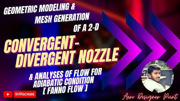 Geometric modeling and mesh generation of a 2-D convergent-divergent nozzle ( Fanna flow )