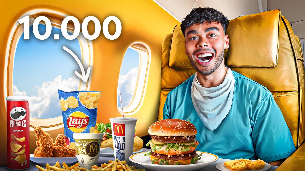 10.000 Calorieën Challenge In First Class Vlucht!