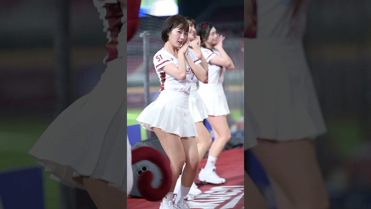 Rakuten girls 樂天女孩.總隊長 籃籃⁵¹lan .表情超讚 XD {やれやれ 晚安大小姐}.  240525,#cheerleader #rakutengirls #台湾プロ野球 #美女