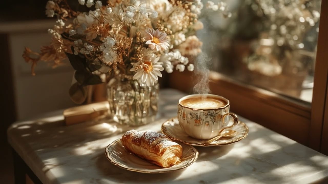 Best Relaxing Cafe Ambience – Soft Piano Jazz Background Music for Focus