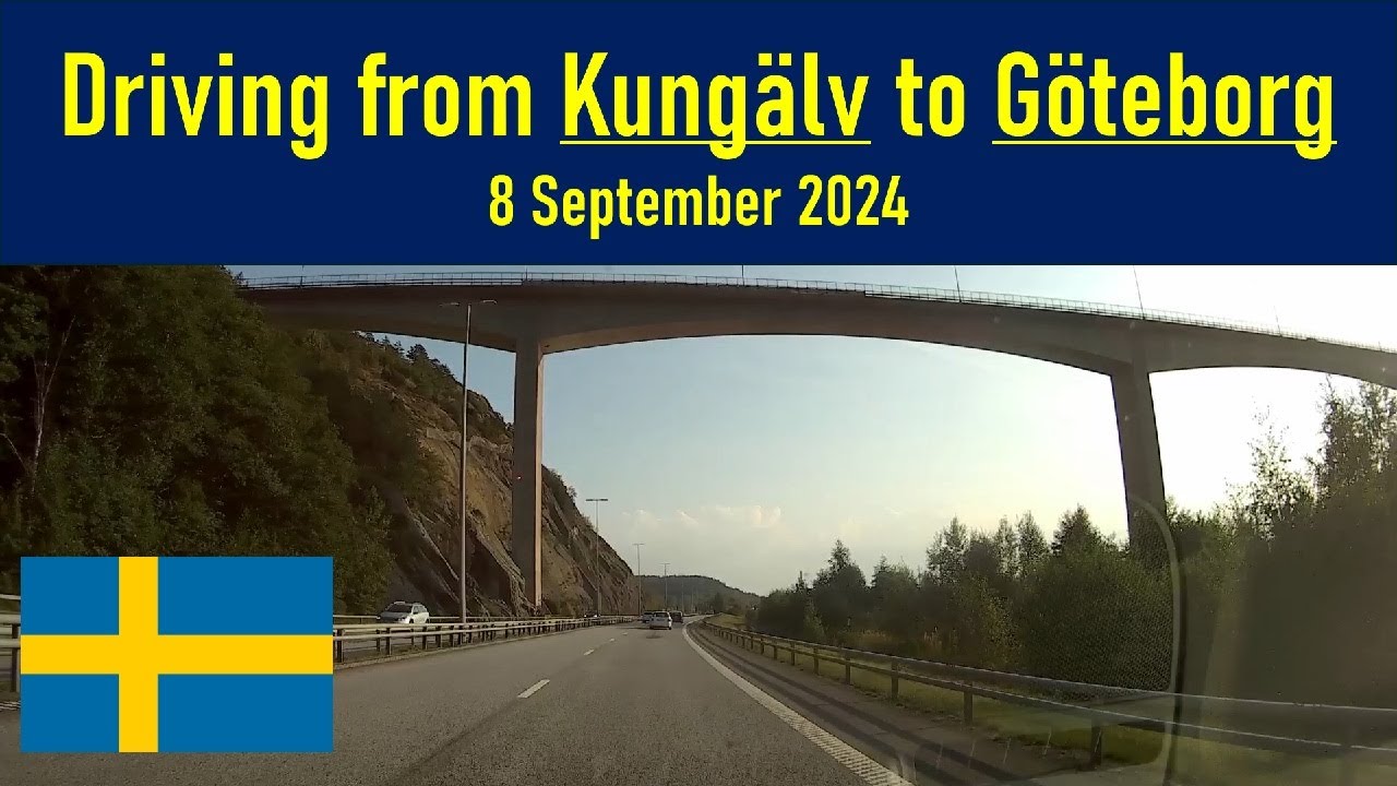 Driving from Kungälv to Göteborg (via E45), Sweden (8 september 2024)