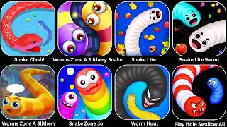 Snake Zone .io,Snake Clash!,Worms Zone A Slithery Snake,Play Hole Swallow All,Snake Lite Worm.......