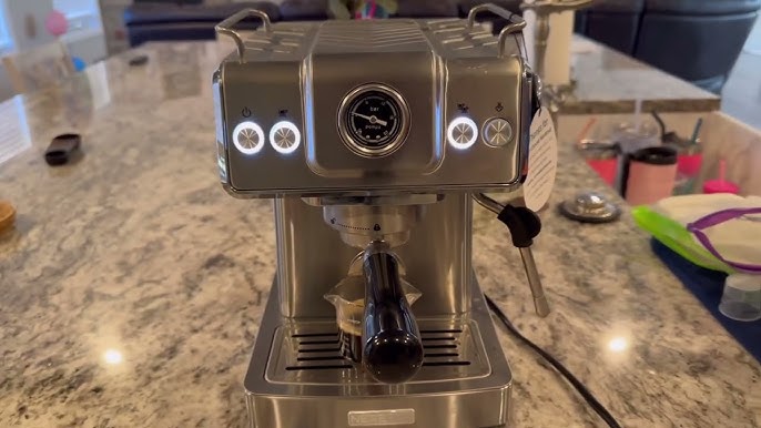  ICUIRE Espresso Machine with Milk Frother, 20 Bar Coffee Machine,  1.5L/50oz Removable Water Tank, 1050W Semi-Automatic Espresso/Latte/Cappuccino  Machines for Home Barista, Office: Home & Kitchen