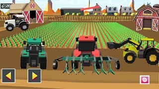 Blocky Plow Forage Farming Harvester 3 Simulator Fields - We grow corn for animals Android / Ios screenshot 3