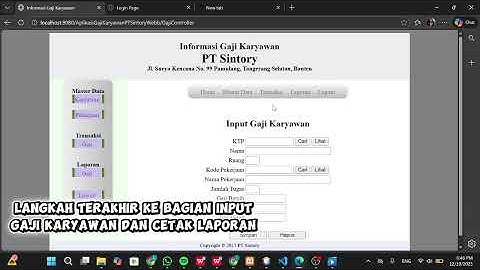 Tugas membuat aplikasi gaji karyawan pt sintory berbasis web