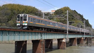 211系5000番台　JR東海道線（興津）／　JR 211-5000 series　Tokaido Line　Okitsu,Shizuoka　【でんしゃしん 動画】