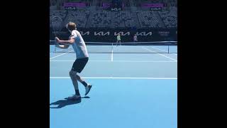Alexander Zverev dropping Bombs with Andrey Rublev | AO 2021 | Practice