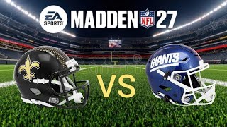 SAINTS vs GIANTS (NFL week 6) 🏈 Madden NFL 27 #madden27 #madden27gameplay #nflpredictions 