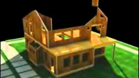 Structural Insulated Panel SIP Construction Animation