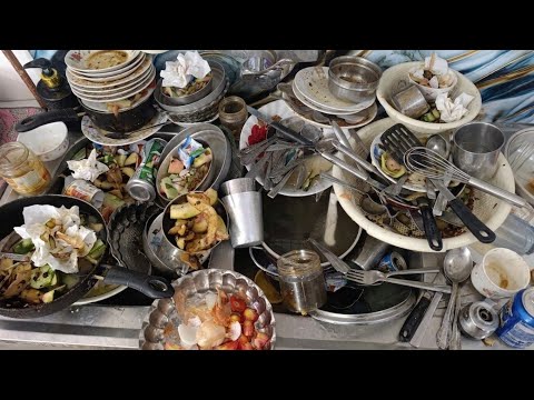 Dishwashing ASMR- Full Sink CleaningSlow Relaxation Flow
