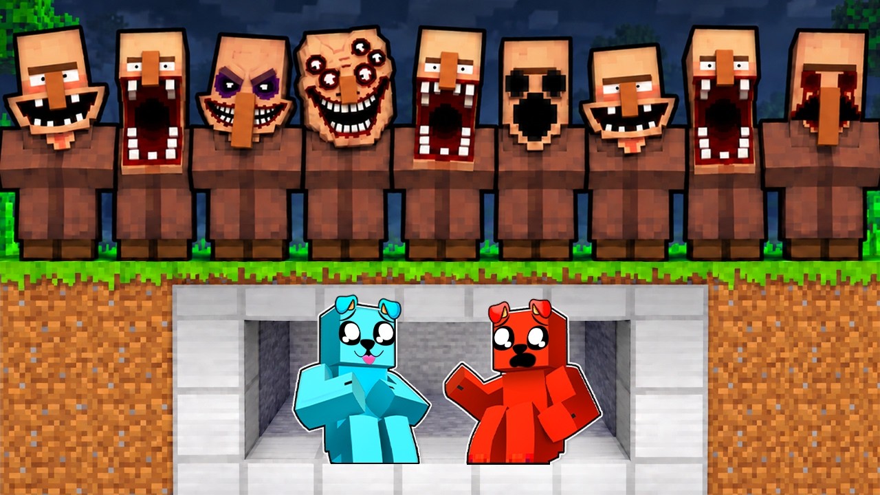 STRASZNE WIEŚNIAKI vs BUNKIER w Minecraft