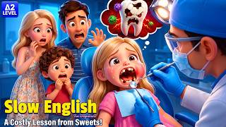 🔴 LIVE SLOW ENGLISH | Easy English Listening Stories | What Happened to Anna's Teeth 😢🏠 (A2 Level)