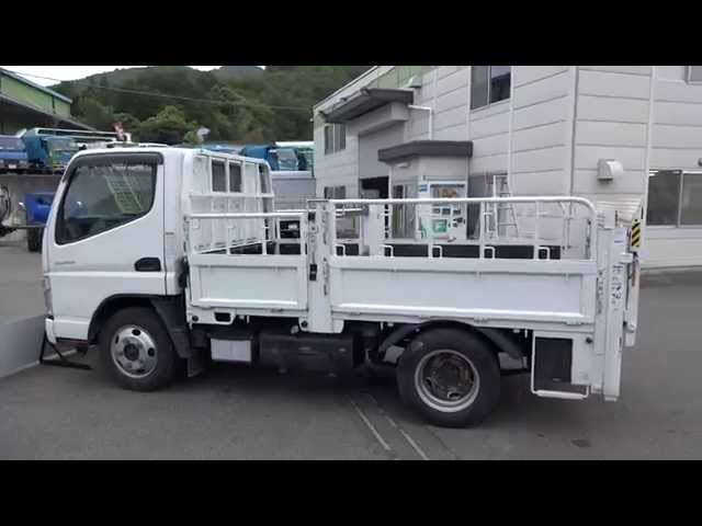 中古トラック フルタイム4WD 三菱 キャンター パワーゲート付平ボディ