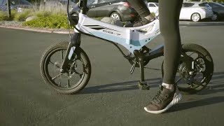 Swagtron Swagcycle EB-7 Elite Folding Electric Bike, 16-Inch Wheels, Swappable Battery with Keylock