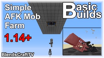 Simple AFK Mob Farm - Minecraft Java 1.14+ - Basic Builds